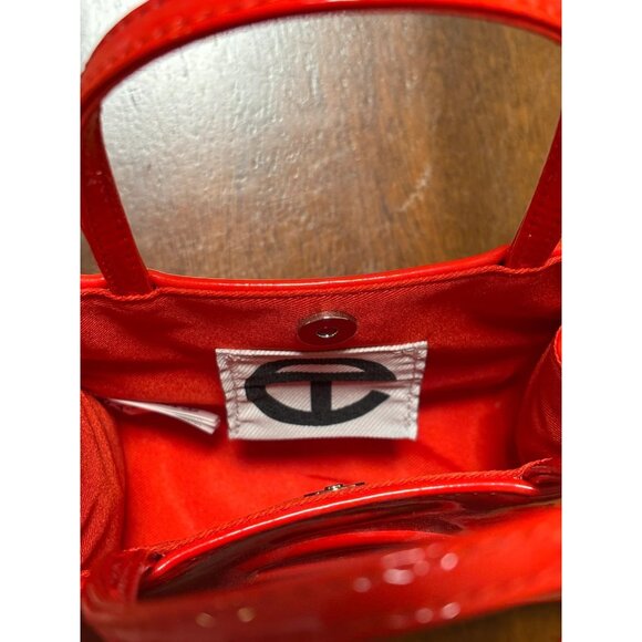 NEW! Discontinued Red Patent Small Telfar Shopper Bag - Picture 4 of 6
